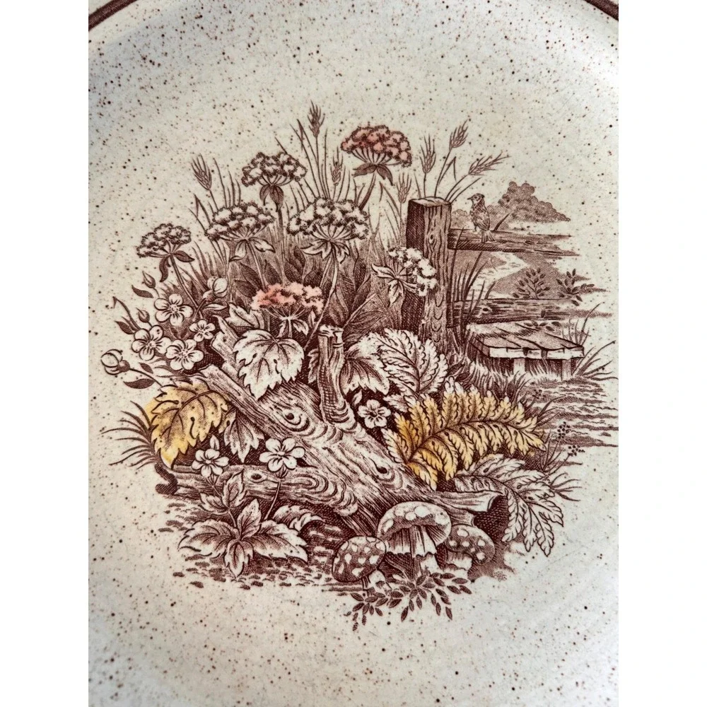 Churchill Homespun Stonecast Hedgerow Dinner‎ Plate Vintage English Ironstone